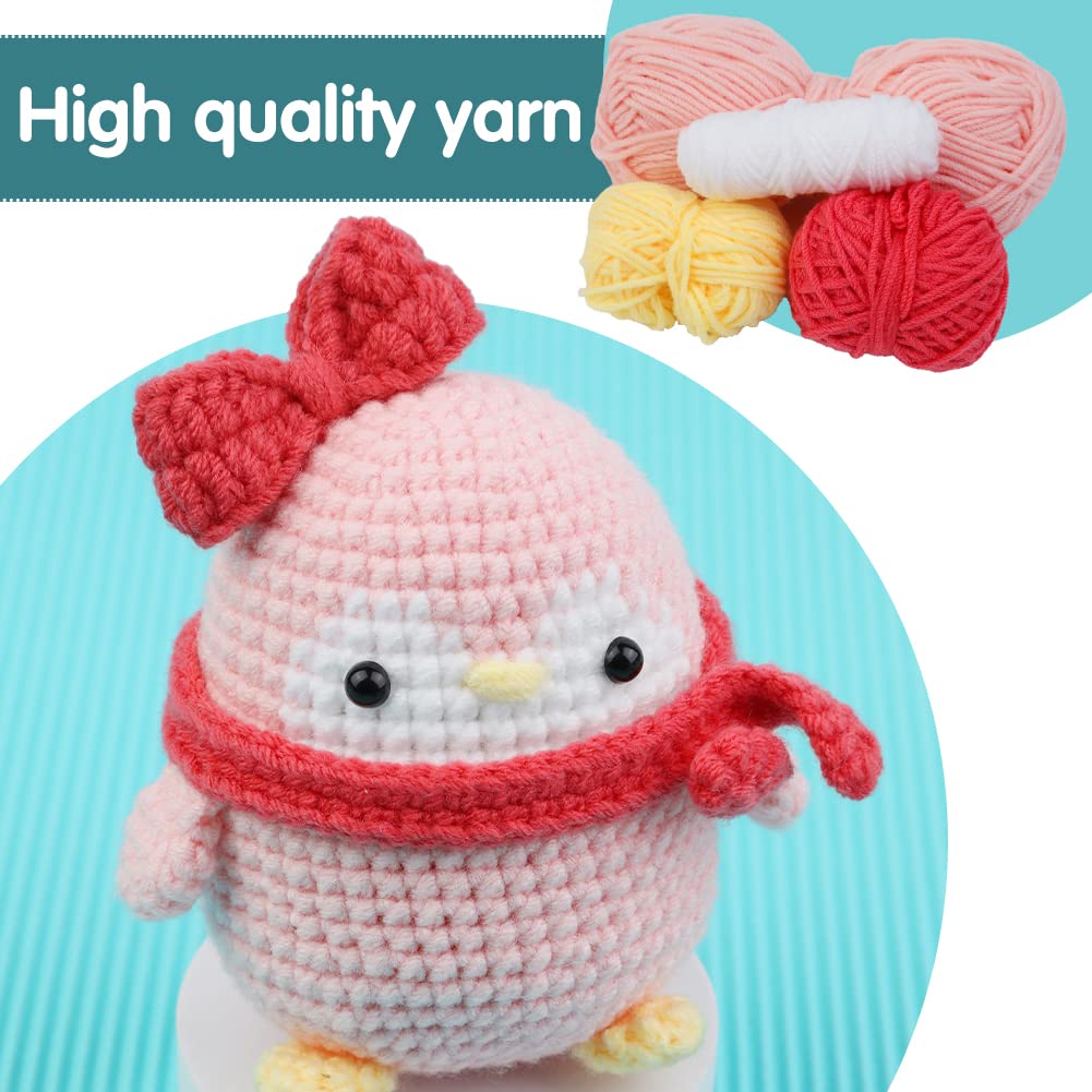 kennifer Crochet Kit for Beginners Kids - Set of 2 Cute Penguin